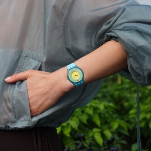 Swatch Acid Madras 03 Bio-sourced material Blau | BMCWJF-175