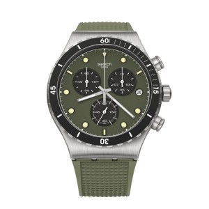 Swatch Back In Khaki St. Steel Grün | CMJESI-102