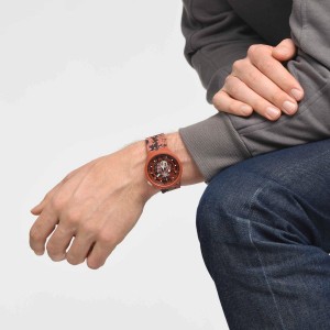 Swatch Camoflower Baumwoll Aluminium Rot | XYSOJW-652