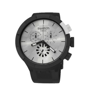 Swatch Chequered Silver Aluminium Schwarz | MSRIAT-314