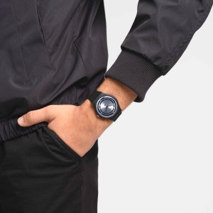 Swatch Circled Lines Plastic Schwarz | YMDBJL-756
