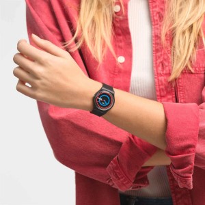 Swatch Circling Plastic Schwarz | IWXBGQ-674