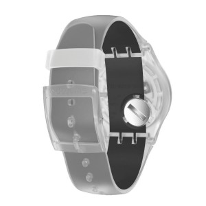 Swatch Clearly Gestreift Plastic Schwarz | NICRDF-062