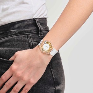 Swatch Coeur Dorado Plastic Weiß | TFYJAH-952