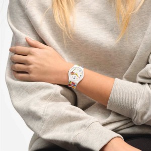 Swatch Flowerz Plastic Weiß | KSVWME-301