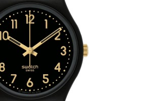 Swatch Golden Tac Plastic Schwarz | WJVPEO-189