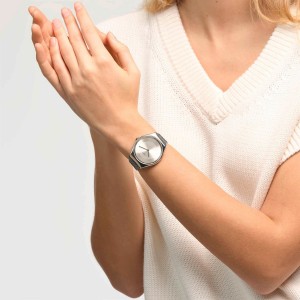 Swatch Irony Black'n'white St. Steel Weiß | ZOPHST-962