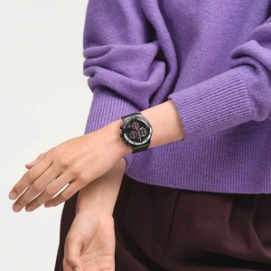 Swatch Magenta At Night St. Steel Schwarz | VBYAET-836