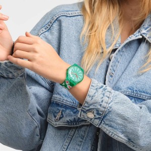 Swatch Meadow Flowers Plastic Grün | UXPWML-530