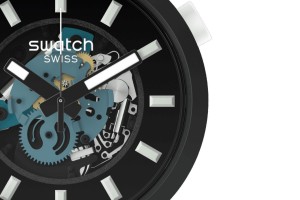 Swatch Night Trip Pay Aluminium Schwarz | HVYMNP-073