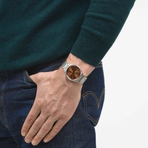 Swatch Skin Irony Bronze St. Steel Grau | YTRIJP-785