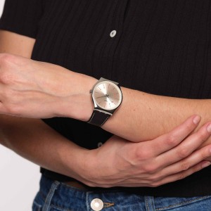Swatch Smart Stitch St. Steel Schwarz | DEGXUB-418