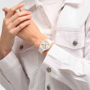 Swatch Sparkle Shine Bioceramic Weiß | DQESKL-236