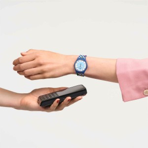 Swatch Spots Of Joy Pay Plastic Blau | MQZEBU-826