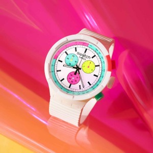 Swatch Swatch The Purity Of Neon Aluminium Weiß | PYLTRC-478